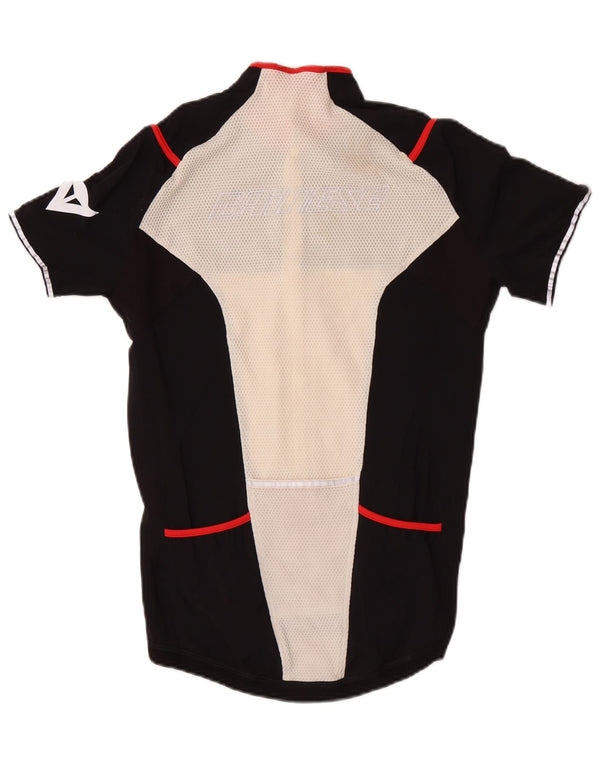 Dainese Herre kortærmet lynlås-hals-trøje Top Medium Sort Colourblock