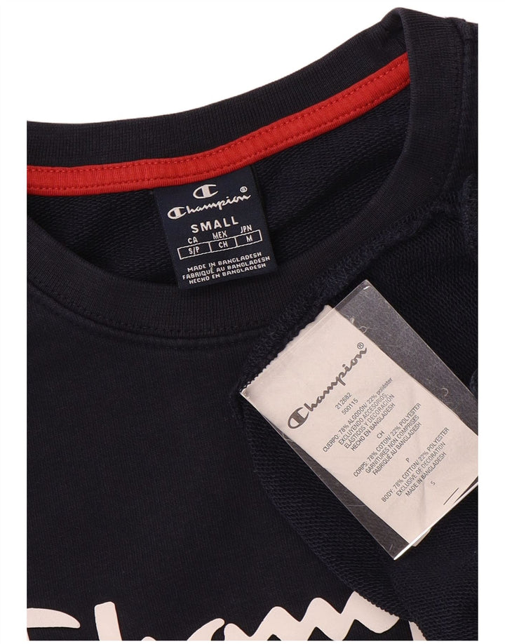 Champion Herre grafisk sweatshirt Jumper lille marineblå bomuld