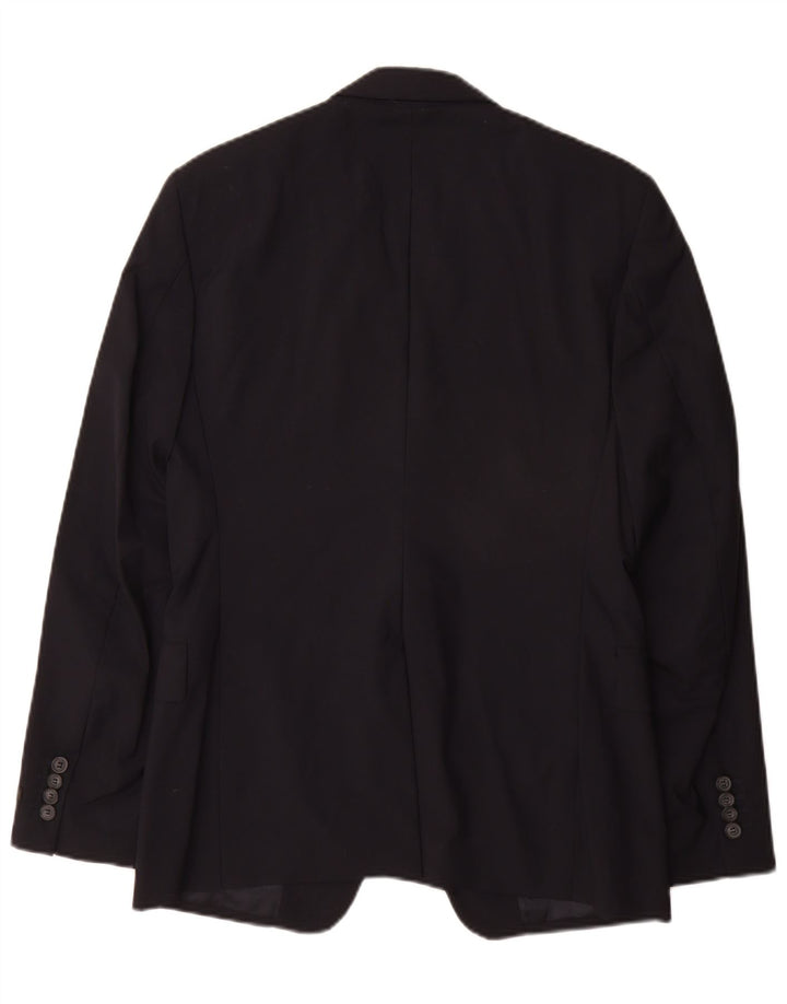 Prada Herre 2-knaps blazerjakke IT 48 Mellem marineblå uld