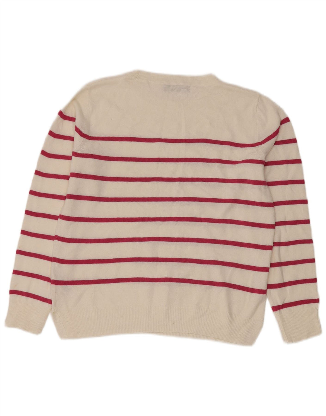 Marks & Spencer Dametrøjetrøje med rund hals DK 10 Lille hvid stribet