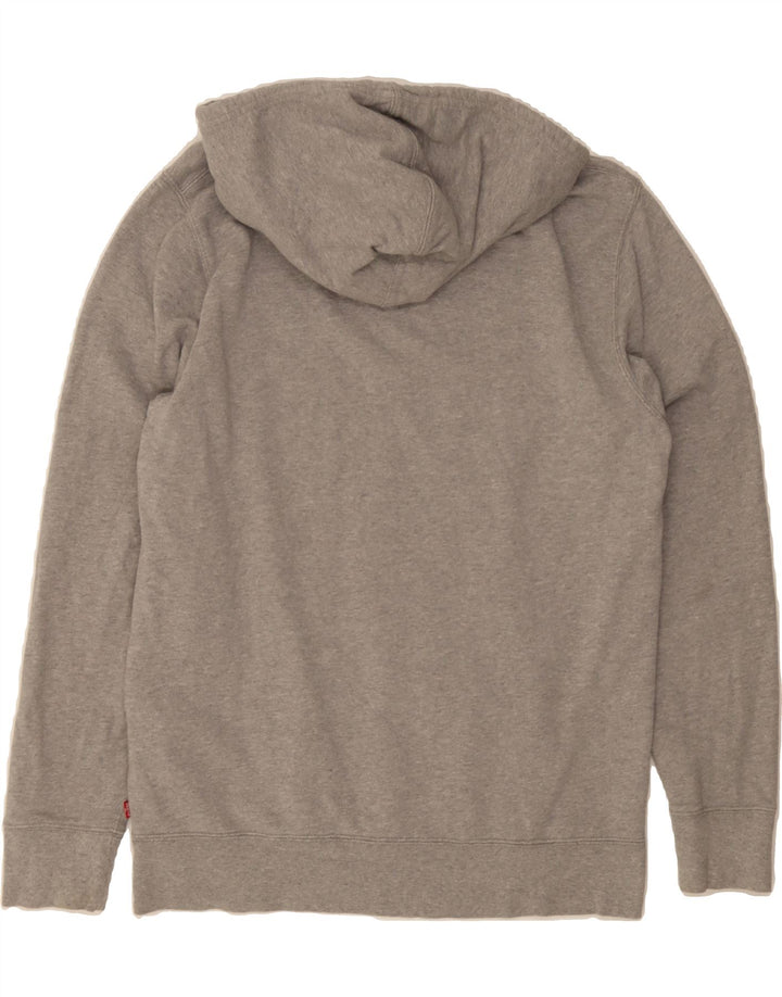 LEVI'S Mens Graphic Hoodie Jumper Medium Grey Cotton Vintage Levi's and Second-Hand Levi's from Messina Hembry 