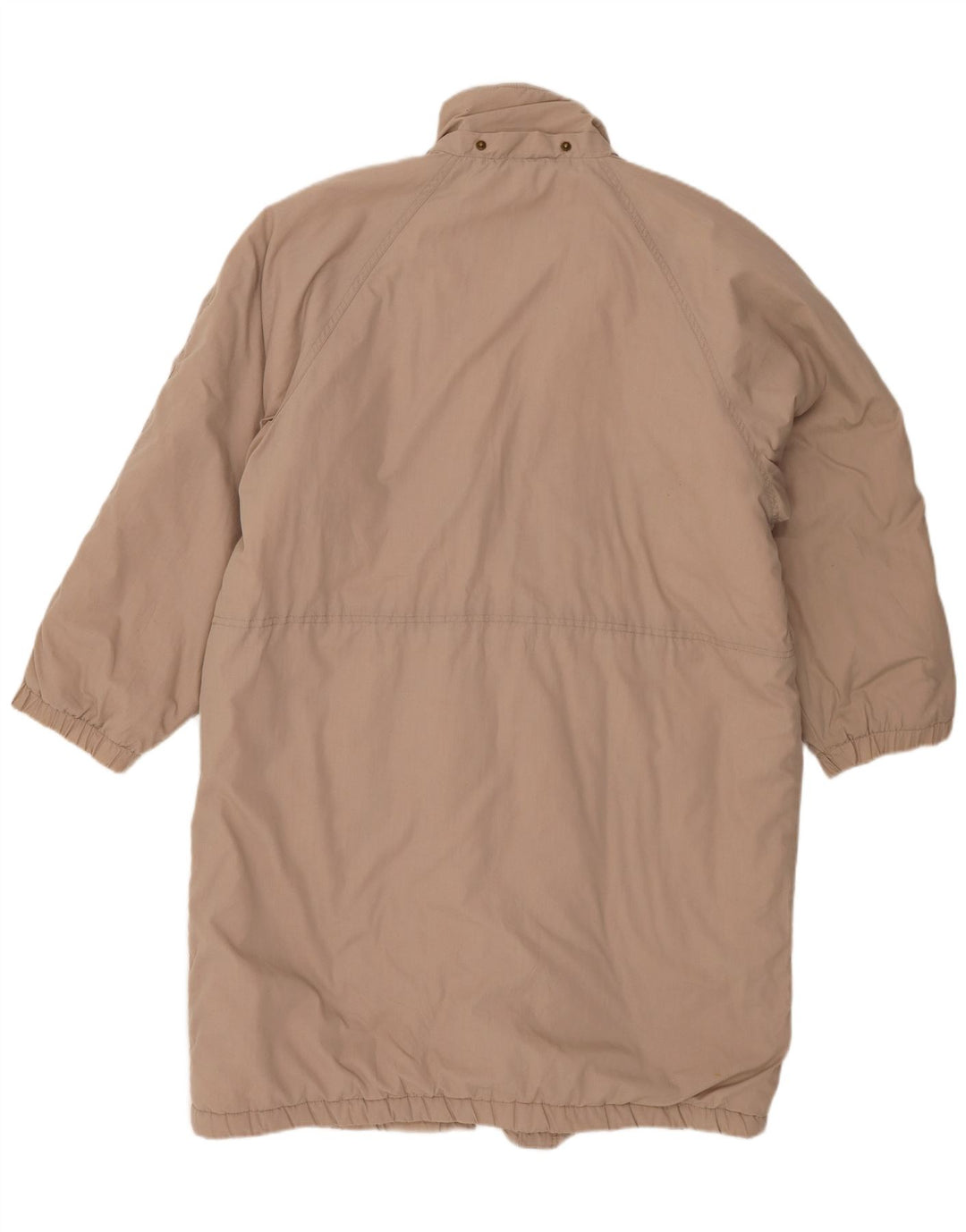 Vintage oversize polstret frakke til kvinder EU 38 Medium Beige Polyester