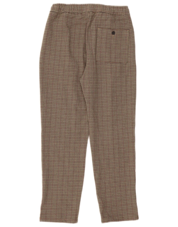 Zara Pige Lige Casual Bukser 11-12 år W26 L25 Khaki Houndstooth