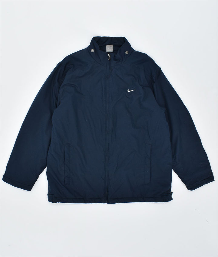 NIKE Windbreaker-jakke til mænd UK 42/44 Stor marineblå polyester