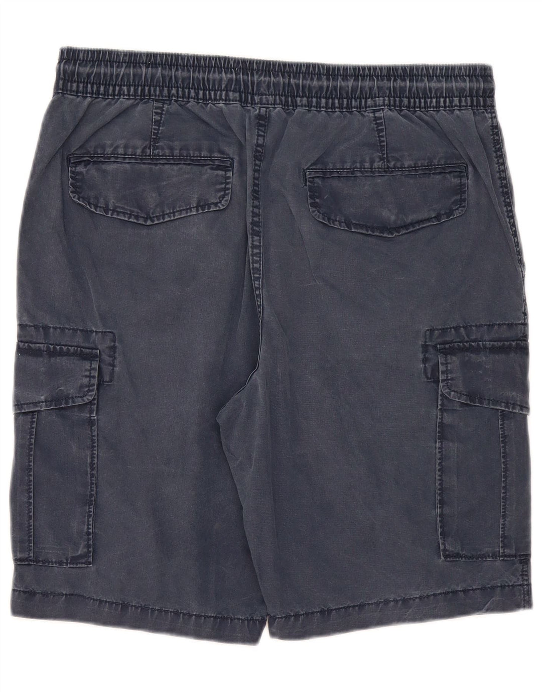 MARKS & SPENCER Herre Cargo Shorts W34 Large Navy Blue Bomuld