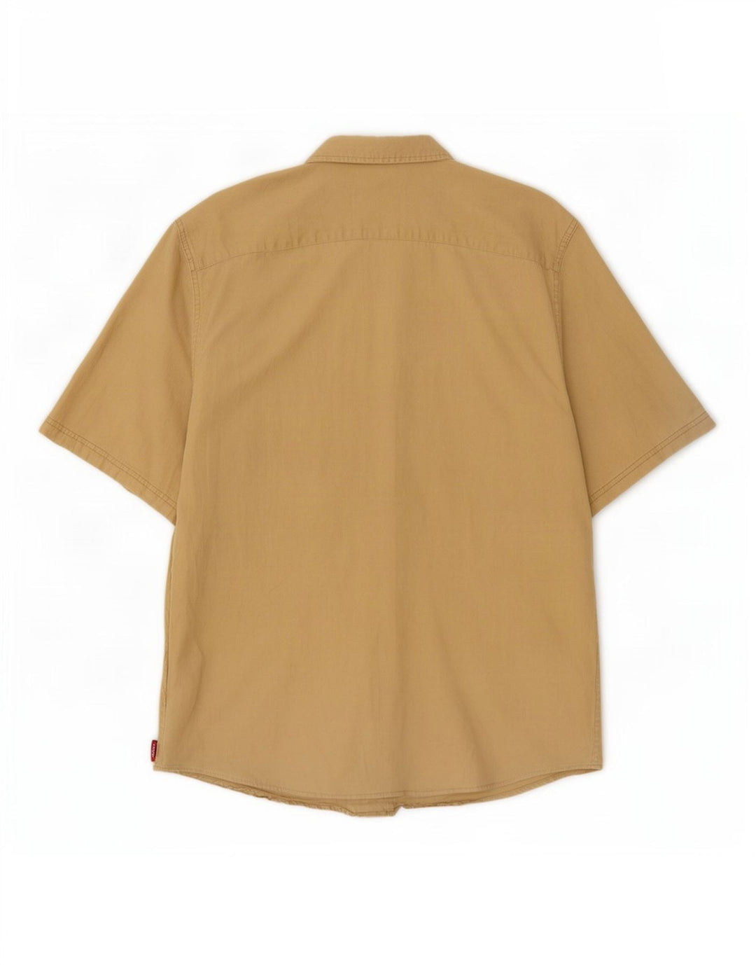 Wrangler Kortærmet Herreskjorte XL Beige Bomuld