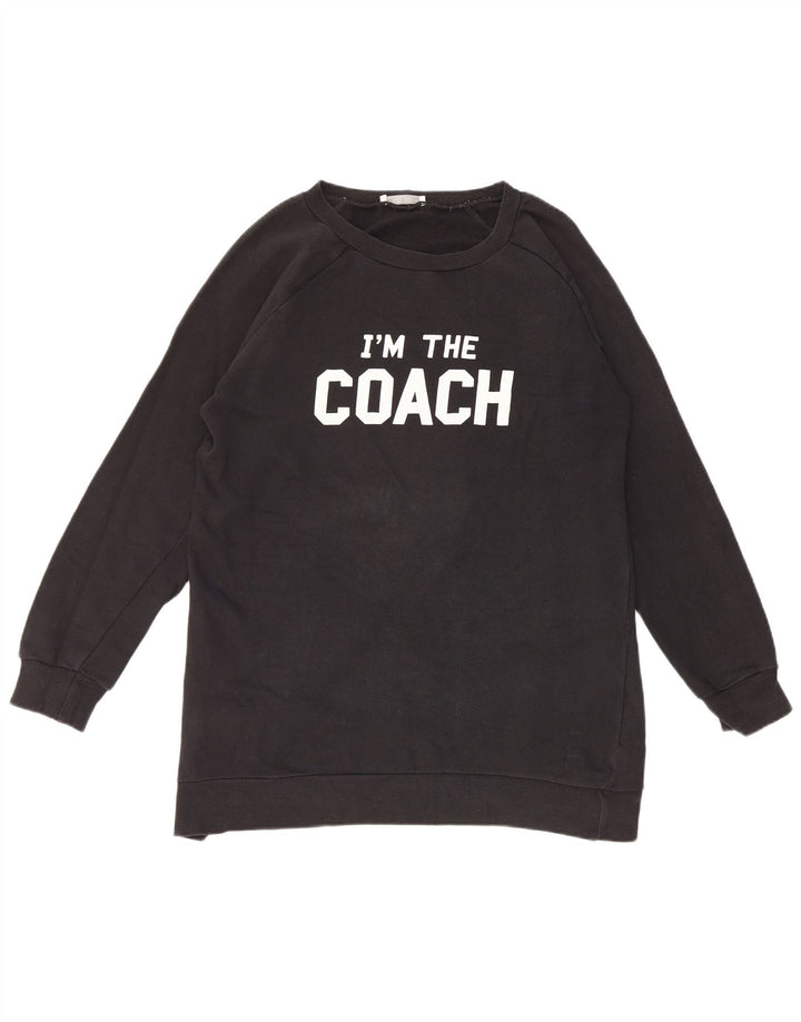 Zara Herre Trafaluc Graphic Sweatshirt Jumper Lille Sort