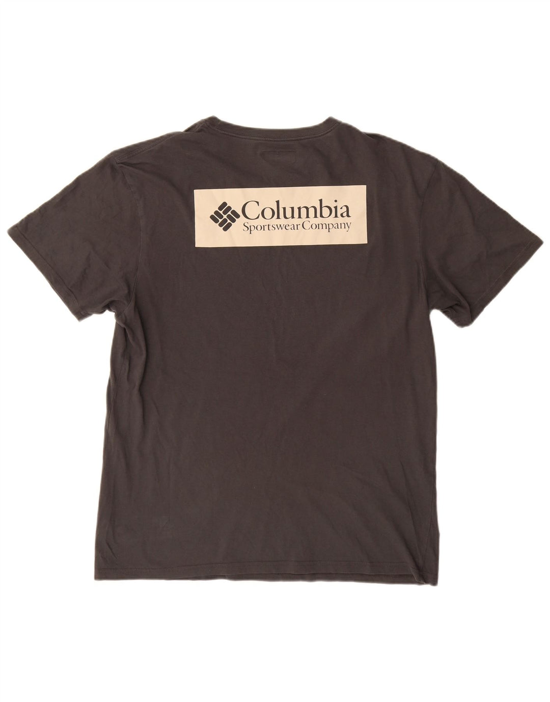 Columbia Herre Grafisk T-Shirt Top Stor Grå Bomuld