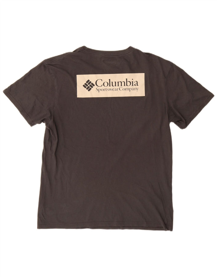 Columbia Herre Grafisk T-Shirt Top Stor Grå Bomuld