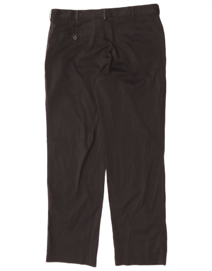 Nike Herre Dri Fit Straight Chino Bukser W34 L32 Sort Polyester