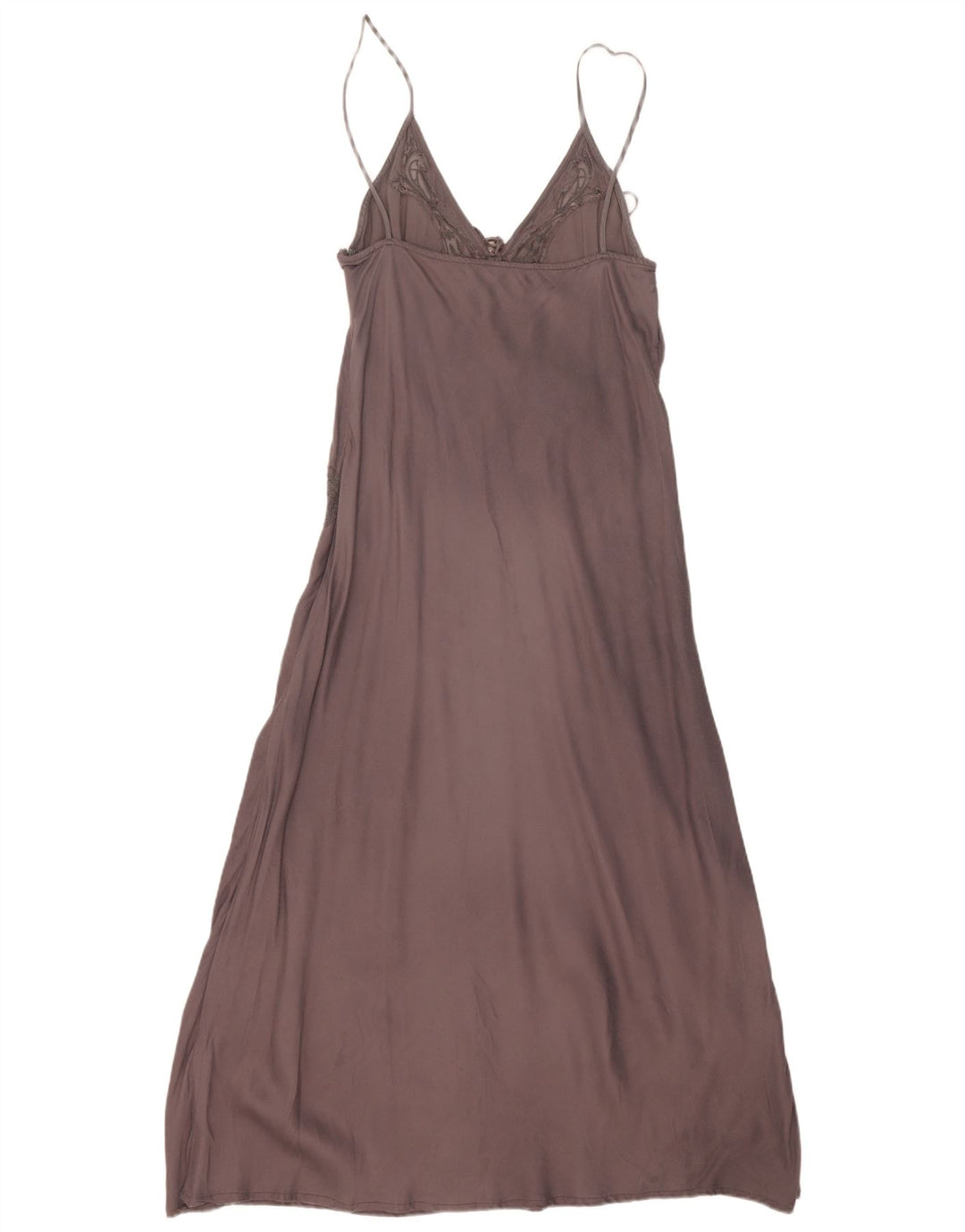 Zara Dame Maxi Slip Dress UK 12 Medium Grey Viscose