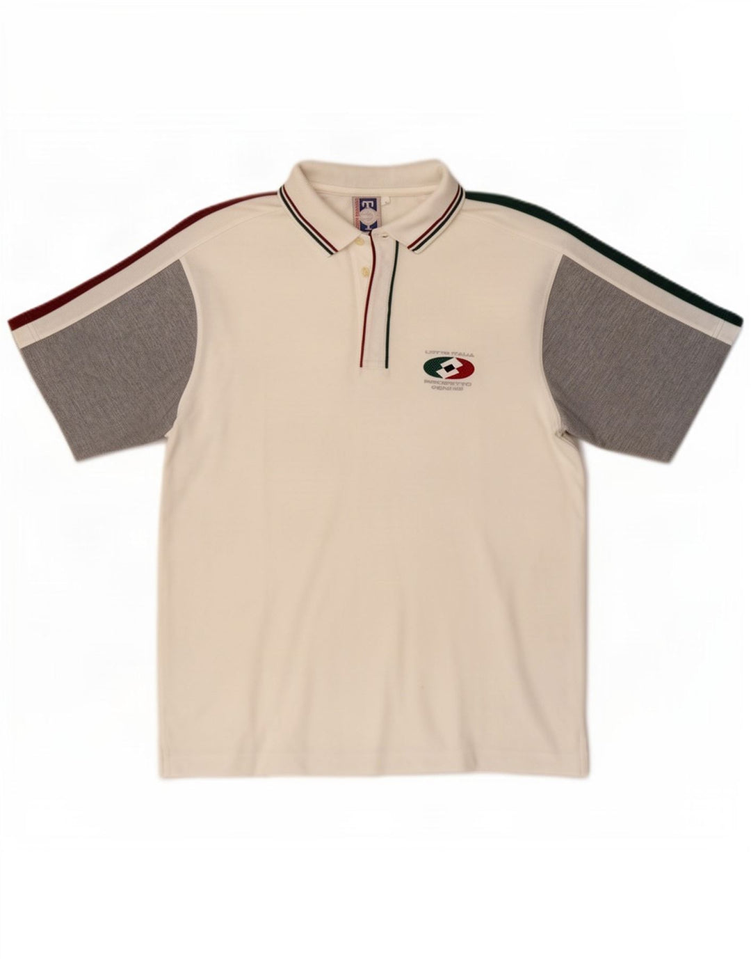 Lotto Herre Polo Shirt Stor Hvid Colourblock Bomuld