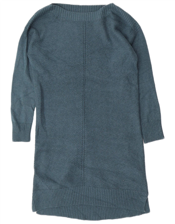 Fat Face Dame Jumper Sweater UK 14 Large Blue Cotton