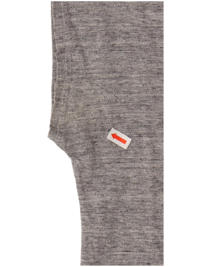 CHAMPION Womens Graphic T-Shirt Top UK 10 Small Grey Flecked