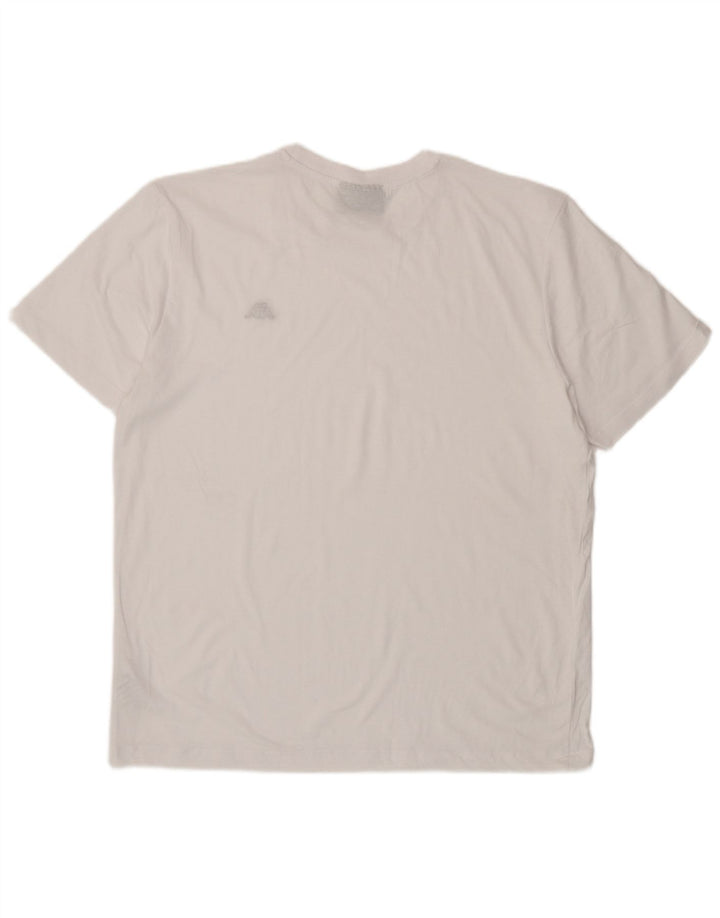 KAPPA Herre T-Shirt Top XL Hvid Bomuld