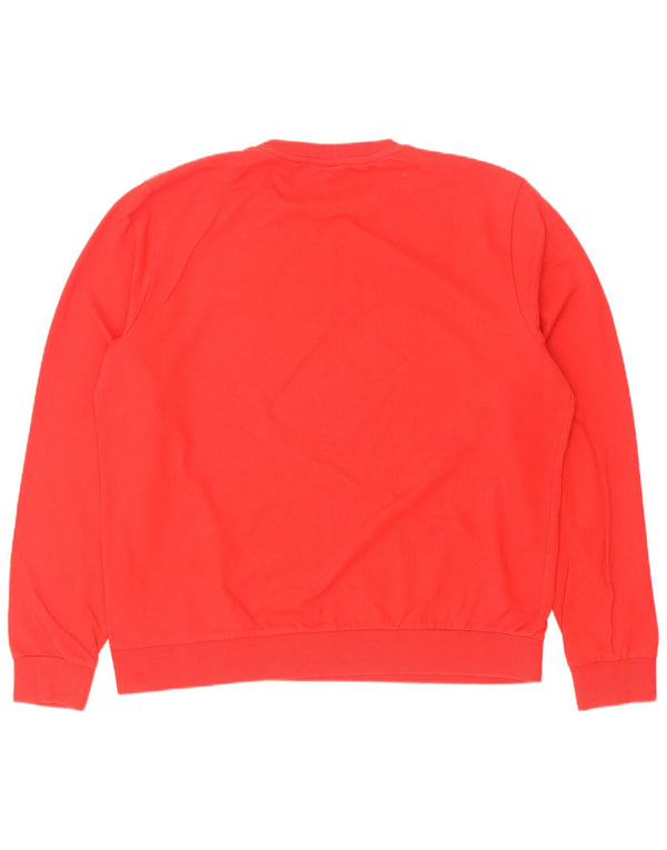 Fila Dame Sweatshirt Jumper UK 18 XL Rød Bomuld