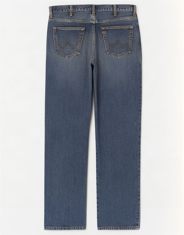 Wrangler Herre Texas Straight Jeans W36 L32 Blå Bomuld