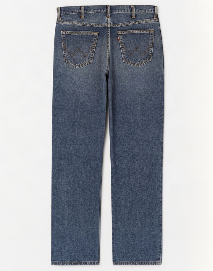 Wrangler Herre Texas Straight Jeans W36 L32 Blå Bomuld
