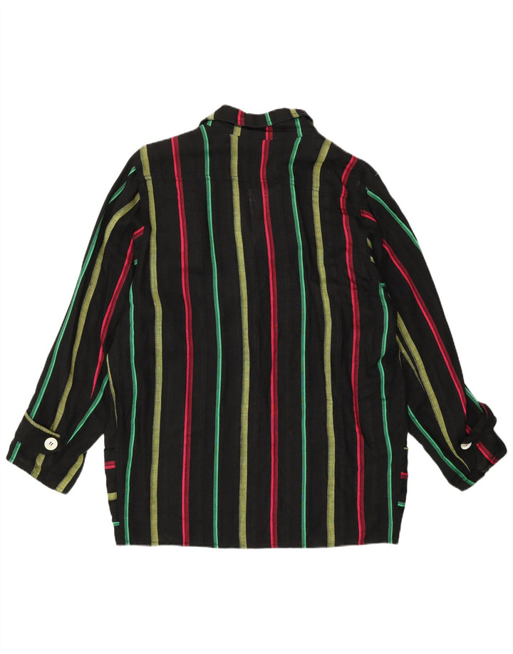 Vintage dame 3-knaps blazerjakke IT 46 Stor sort stribet