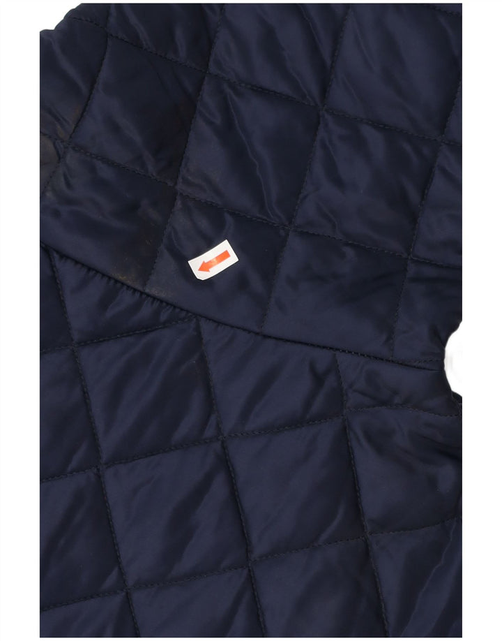VINTAGE Herre quiltet jakke UK 34 XS Navy Blue