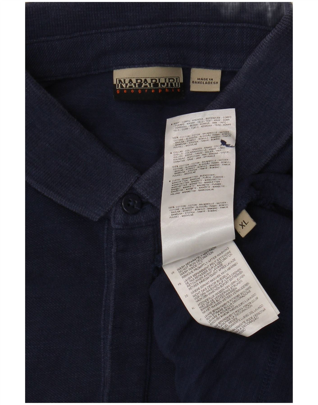 NAPAPIJRI Poloskjorte til mænd XL marineblå bomuld