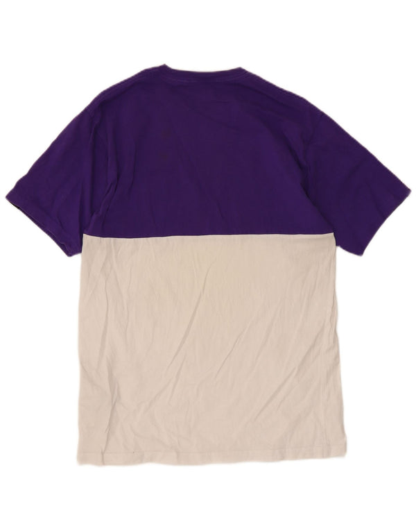 Vans Herre Classic Fit T-Shirt Top Medium Lilla Colourblock Bomuld