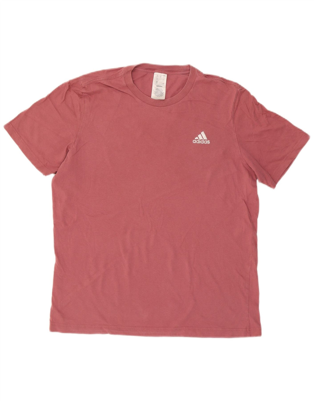 ADIDAS Mens T-Shirt Top Large Pink Cotton
