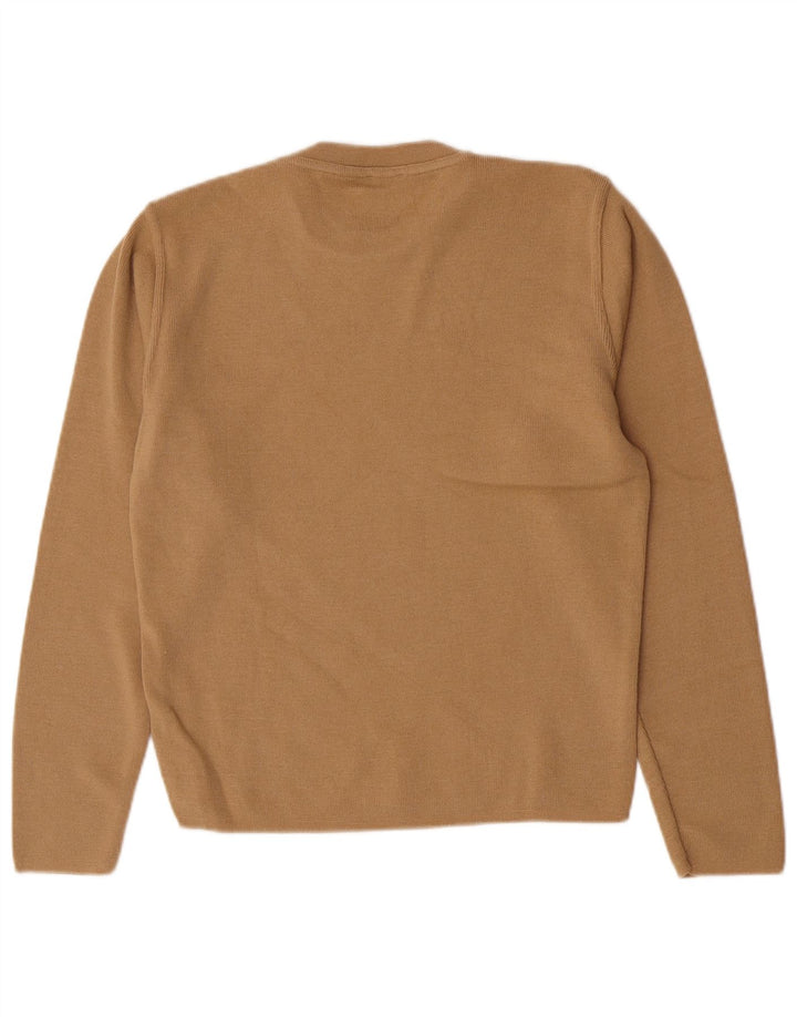 Momo Herre Crew Neck Jumper Sweater Small Beige Argyle/Diamond