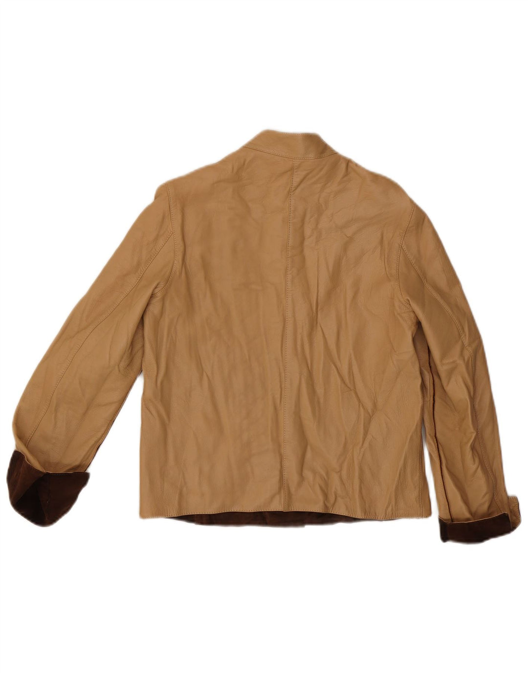 Vintage vendbar damejakke IT 42 Medium Brown Colourblock