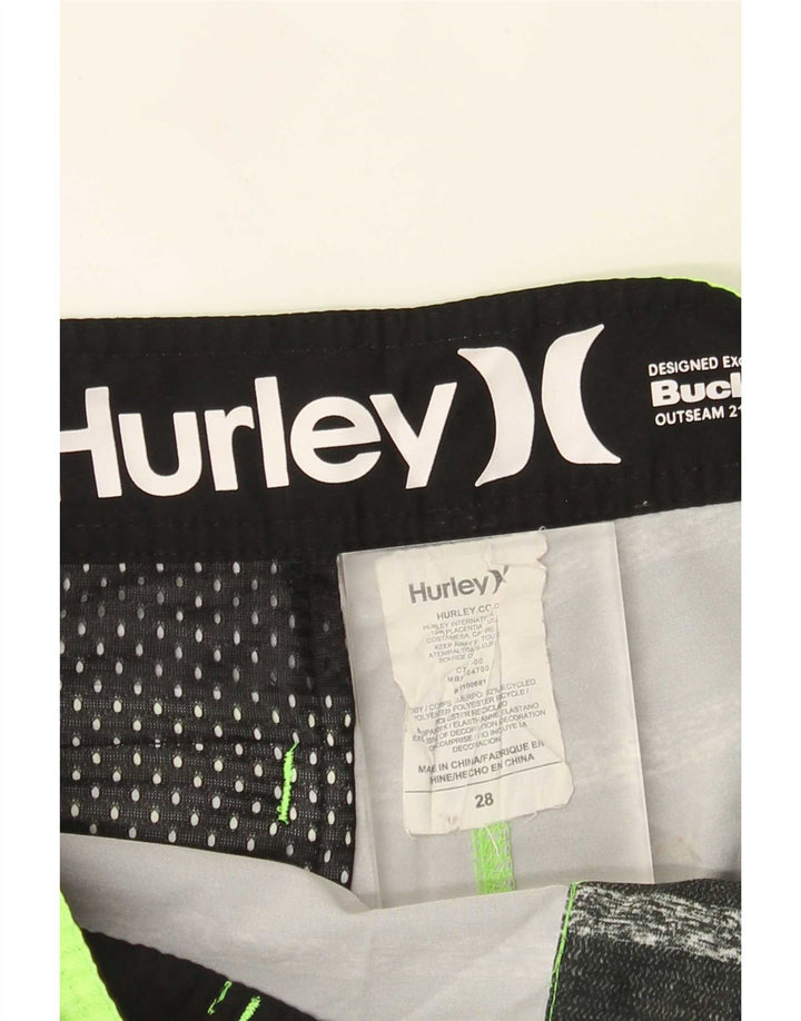 Hurley Herre grafiske svømmeshorts Små grøn stribet polyester