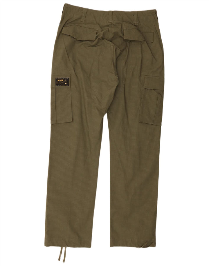 Nike Straight Cargo-bukser til mænd W32 L30 Khaki ternet bomuld