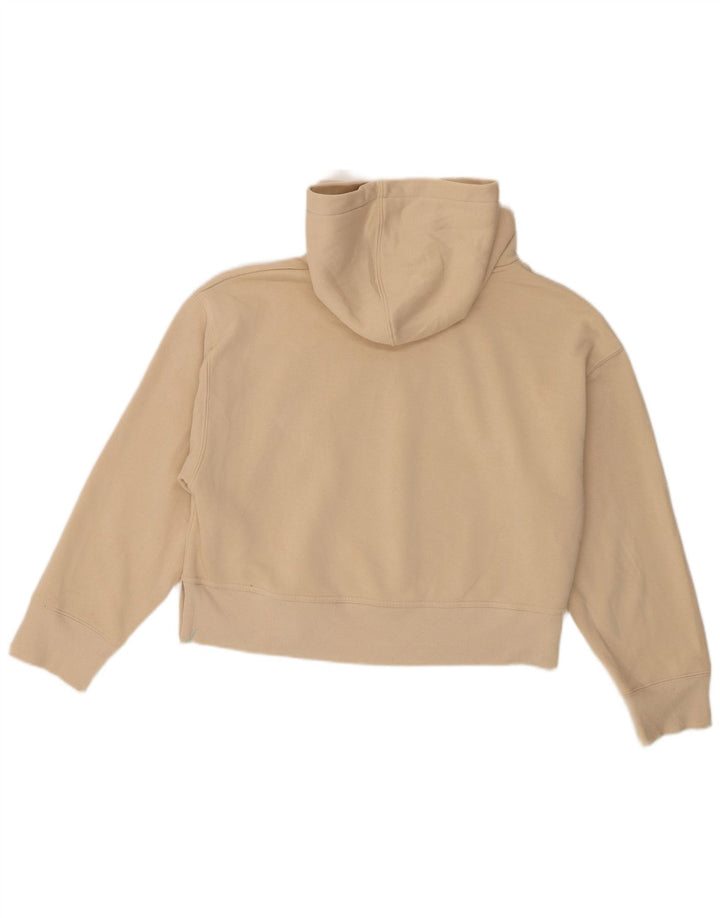Zara Dame Oversized Hoodie Jumper UK 14 Medium Beige Bomuld