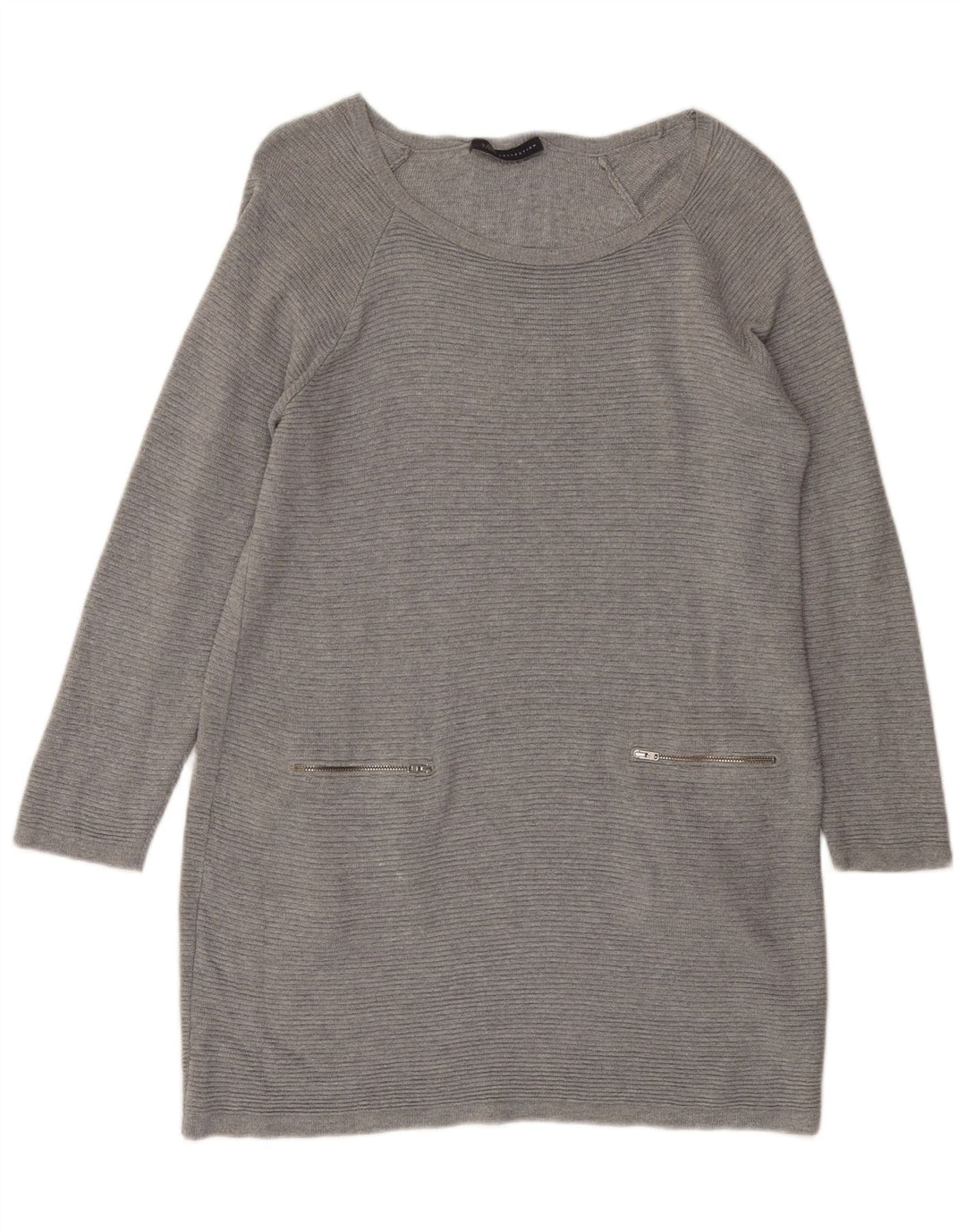 Marks & Spencer Dame Oversized Jumper Dress UK 10 Small Grey Viscose