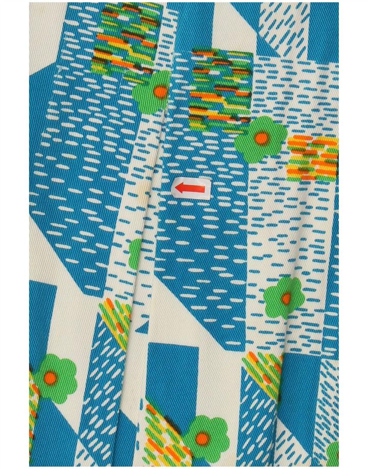 VINTAGE Dame A-Line nederdel IT 48 XL W38 Blå Geometrisk