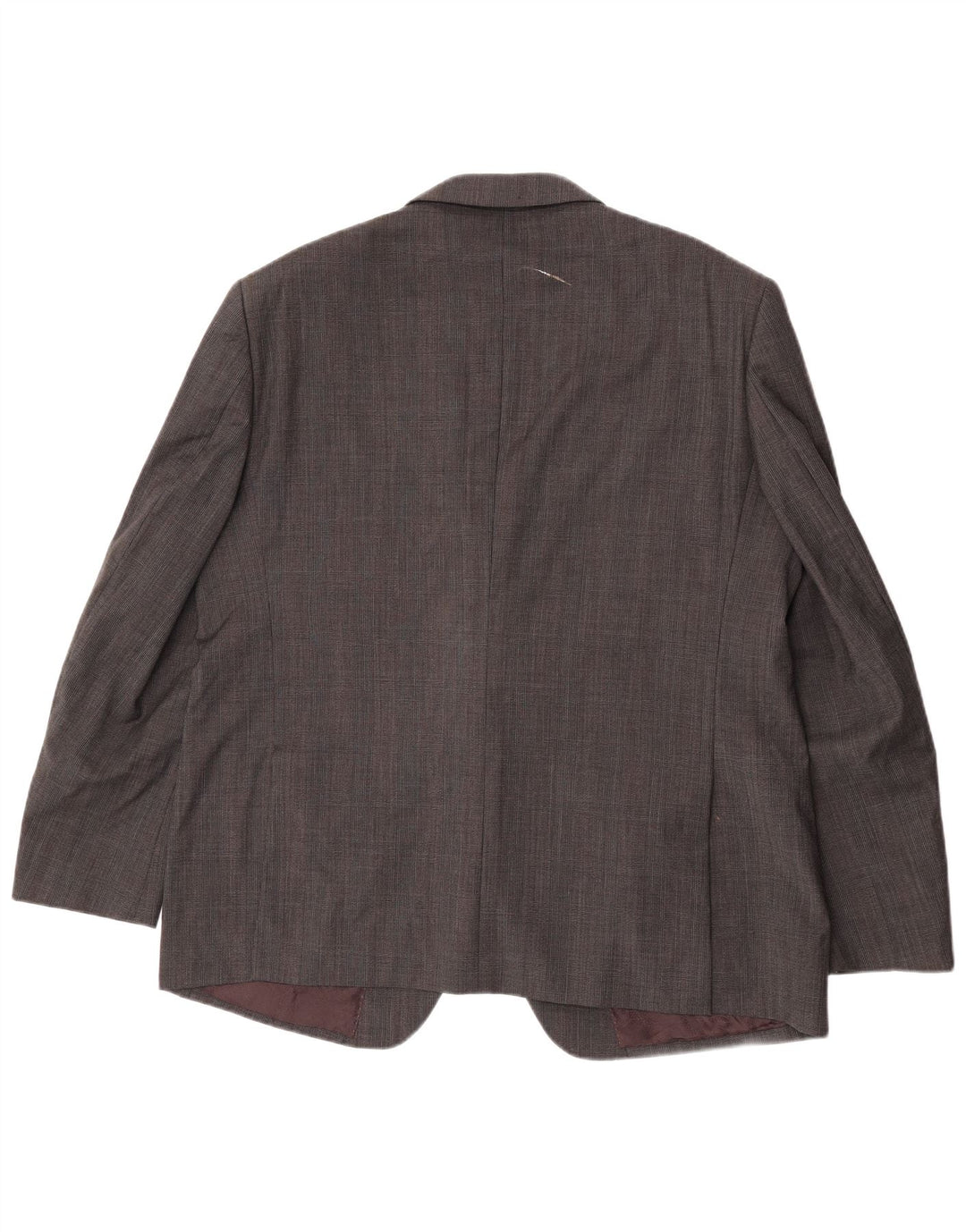 Marks & Spencer Herre 2-knaps blazerjakke UK 46 XL Grå ternet uld