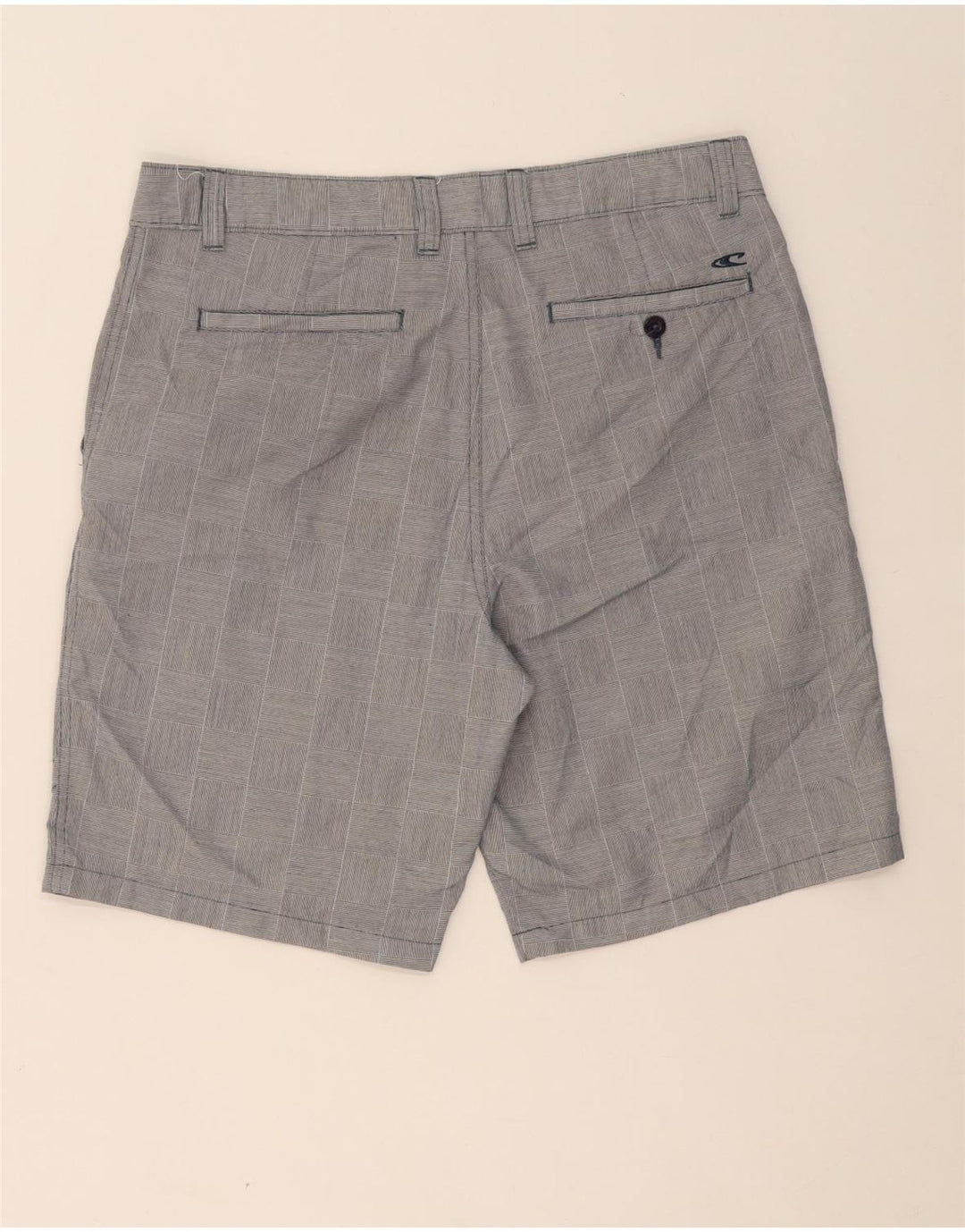 O'NEILL Mens Chino Shorts W34 Large Blue Geometric Polyester