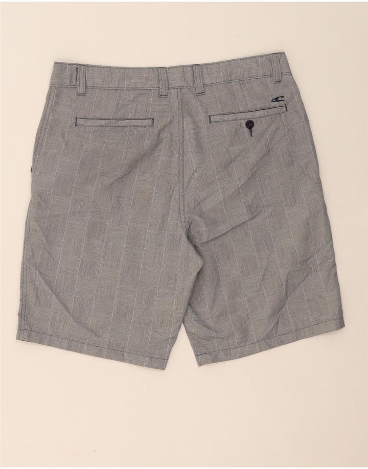 O'NEILL Mens Chino Shorts W34 Large Blue Geometric Polyester