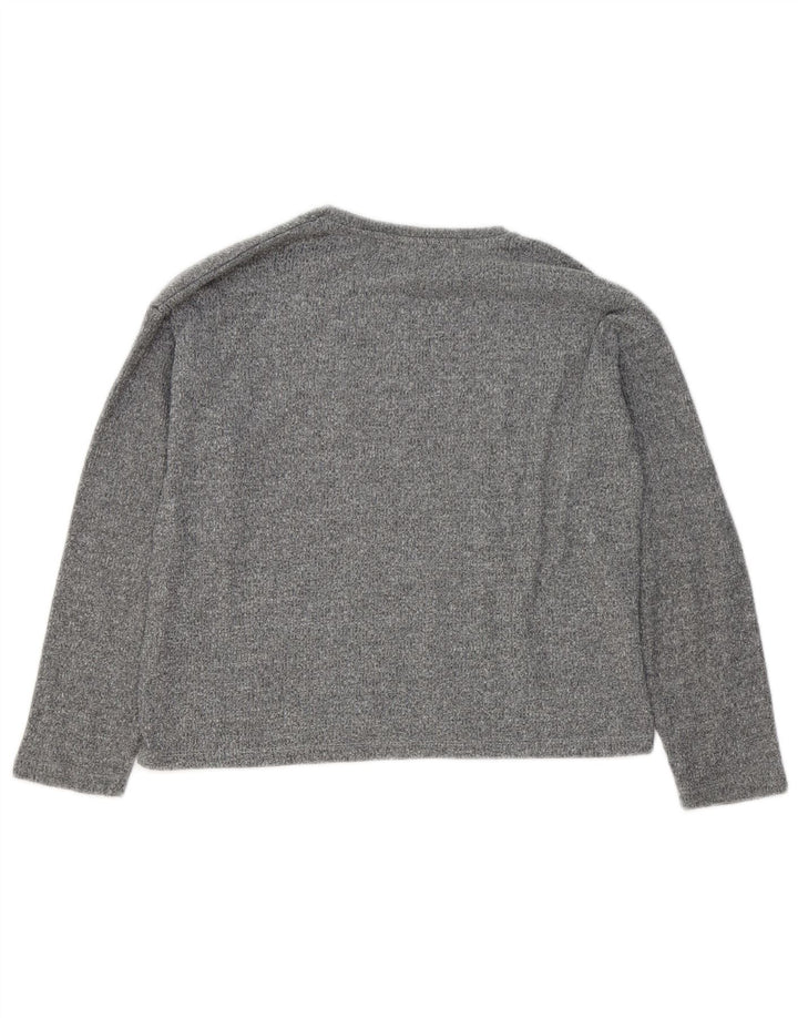 Zara Girls Grafisk Top Langærmet 11-12 År Grå Polyester