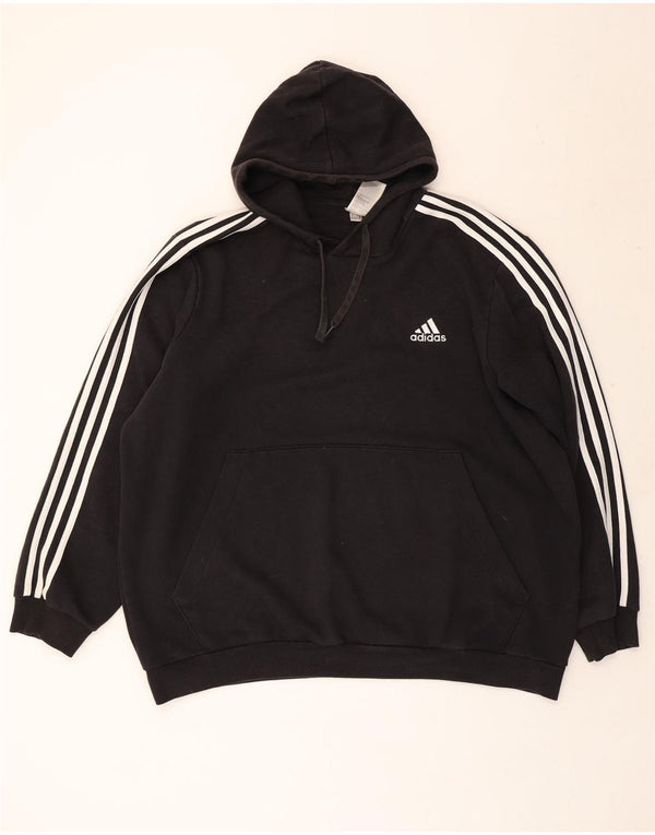 Adidas Mens Hoodie Jumper 2XL Black Cotton