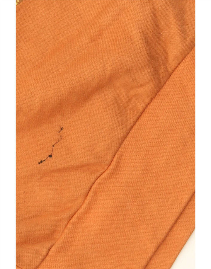 Adidas Dame Oversized Grafisk Sweatshirt Jumper UK 8/10 Small Orange