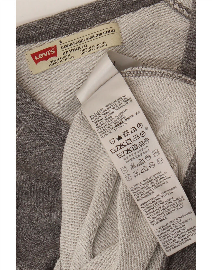LEVI'S Herre Standard Fit Sweatshirt Jumper Medium Grey Flecked Bomuld