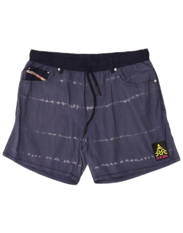 Diesel Badeshorts til mænd 2XL blå stribet bomuld
