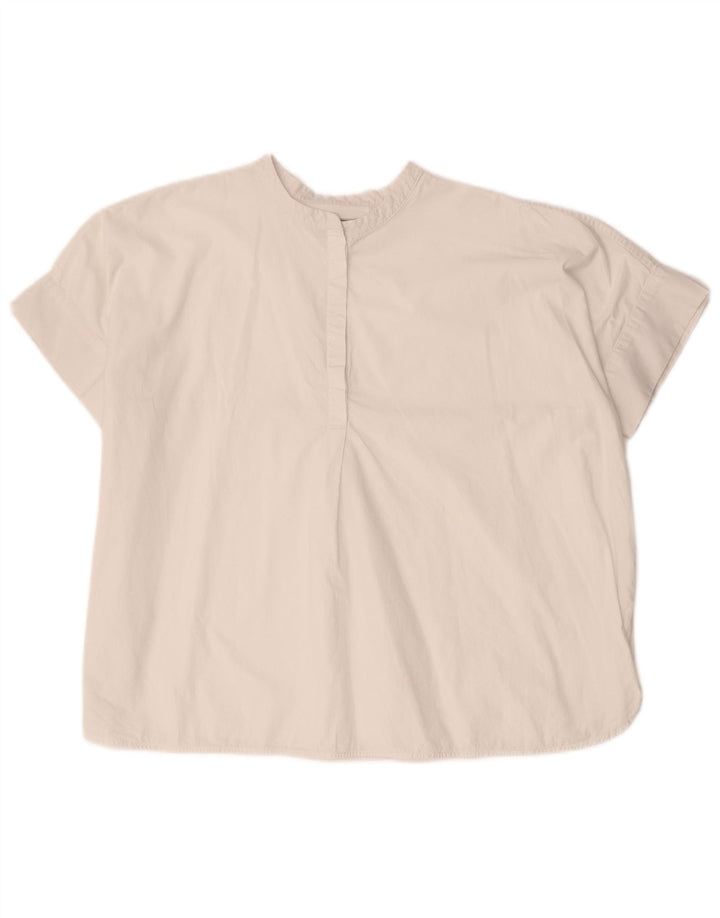 Woolrich Dame Oversized Bluse Top UK 14 Medium White