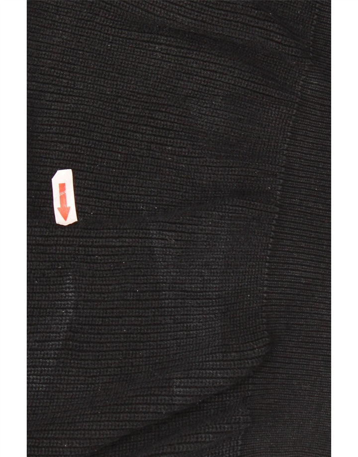 Zara Herre sweater med rund hals, lille sort bomuld