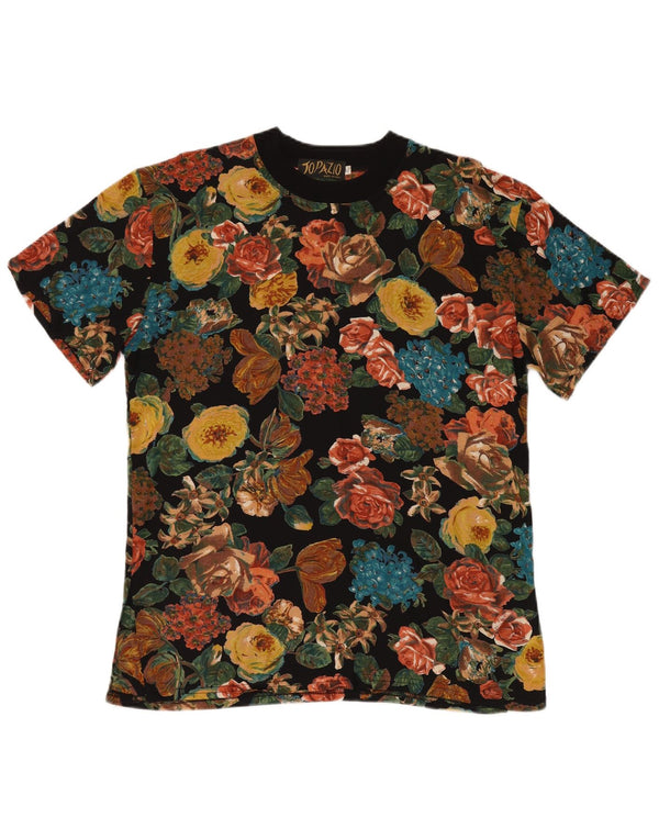 Topazio Damebluse Top UK 14 Medium Multicolored Floral Viscose