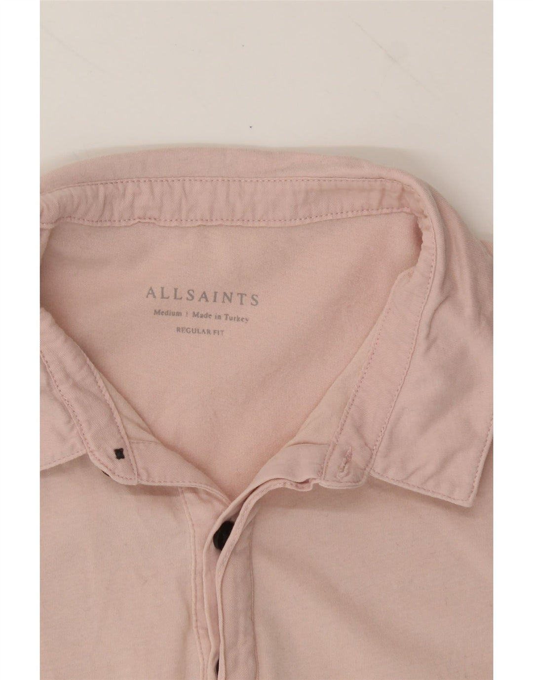 ALL SAINTS Mens Polo Shirt Medium Pink Cotton Vintage All Saints and Second-Hand All Saints from Messina Hembry 