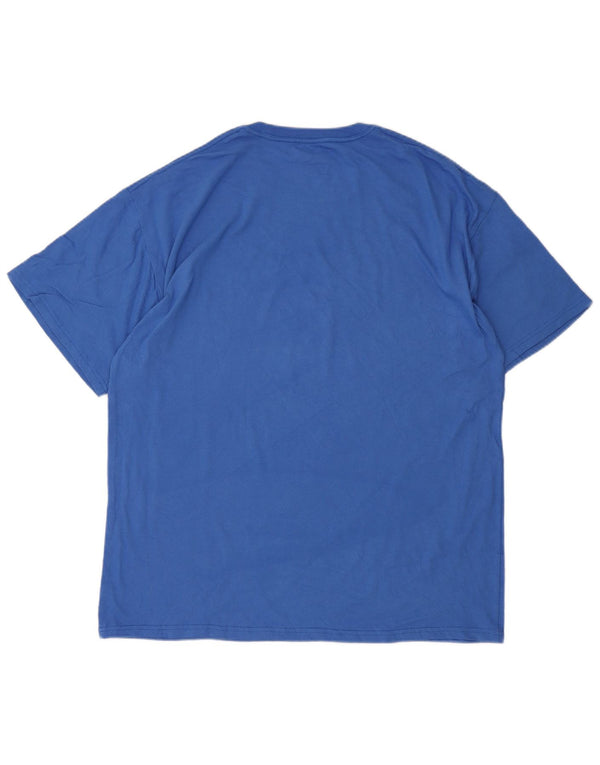 Champion Mens Graphic T-Shirt Top XL Blue Cotton