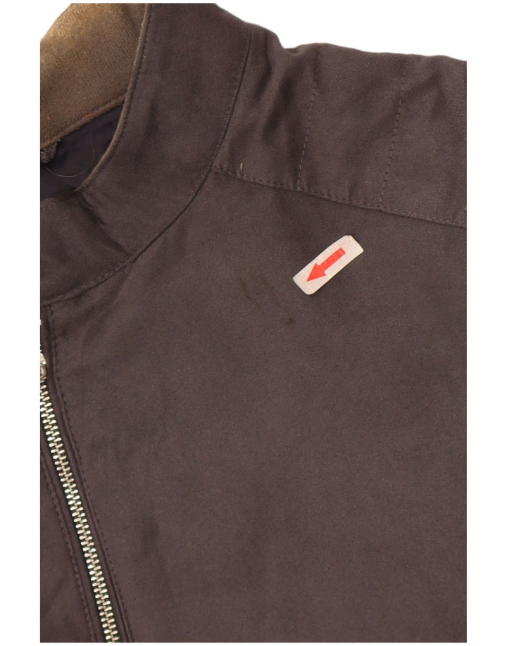 Marks & Spencer Bomberjakke til mænd UK 46 3XL Grå Polyester