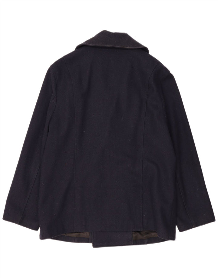 Guess Herre Pea Coat UK 44 2XL Navy Blue Wool
