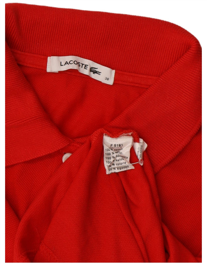LACOSTE Poloshirt til kvinder Størrelse 38 Medium Rød Bomuld